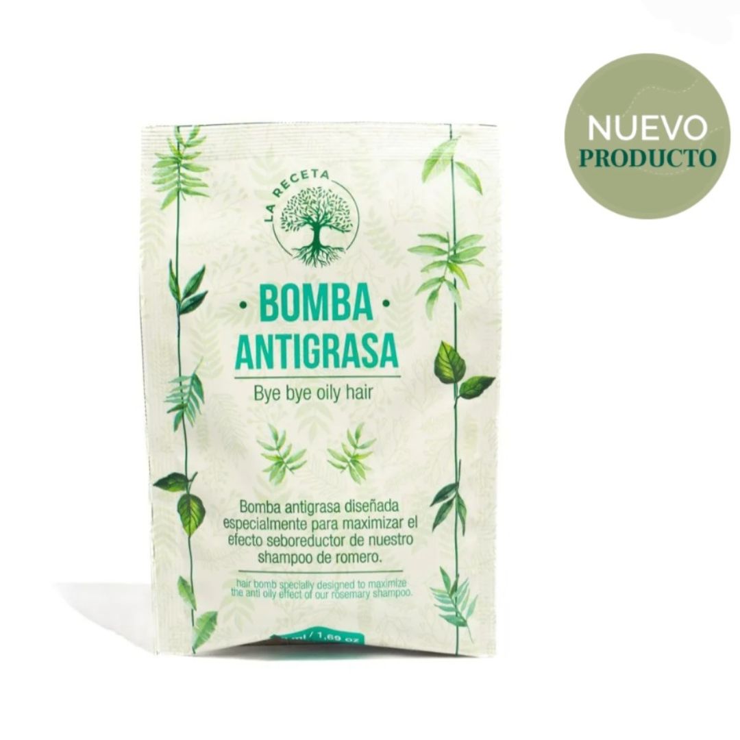 Bomba Antigrasa (Potenciador Seboregulador para Shampoo de Romero) 50 ml La Receta