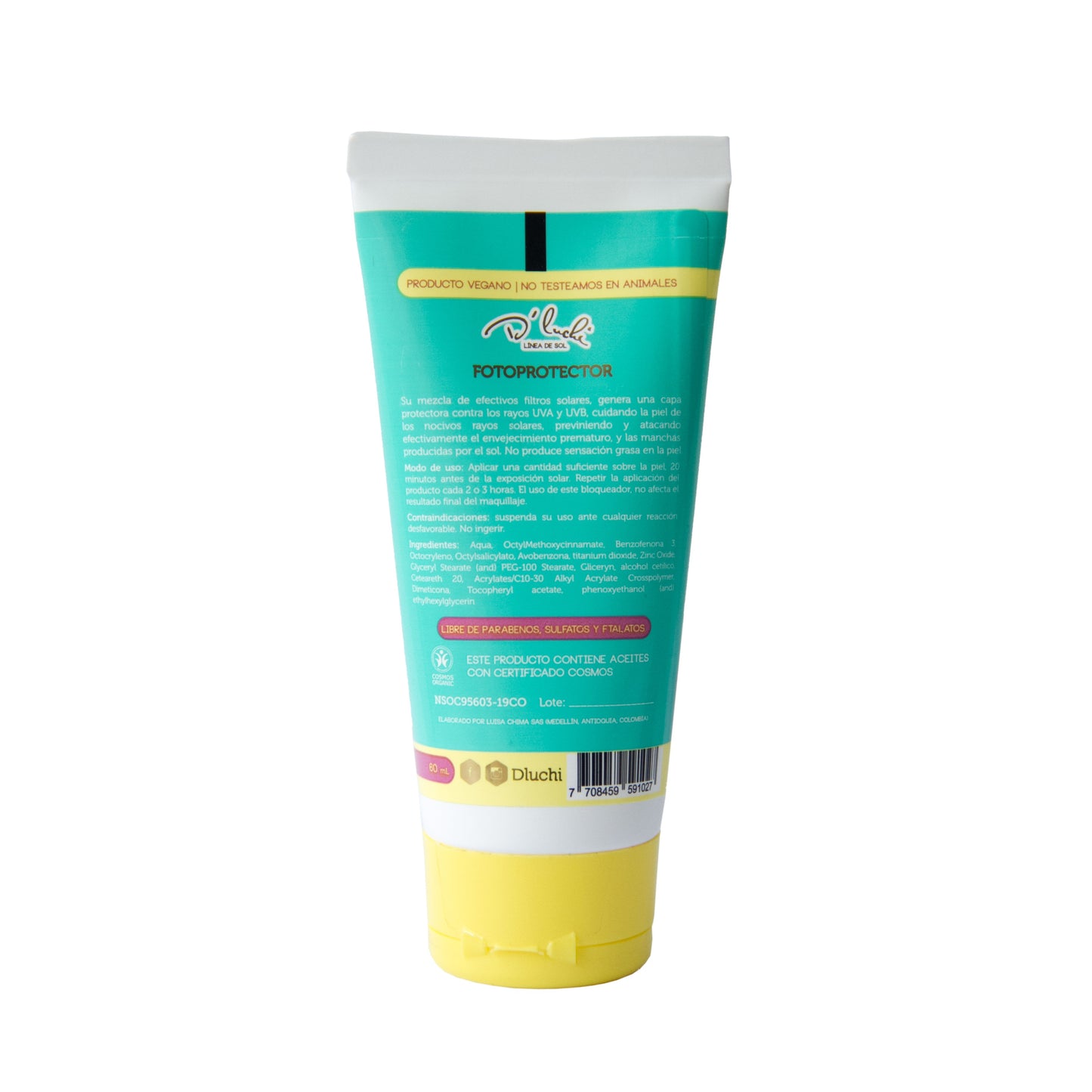 Bloqueador solar SPF 50 D’luchi 60 ml