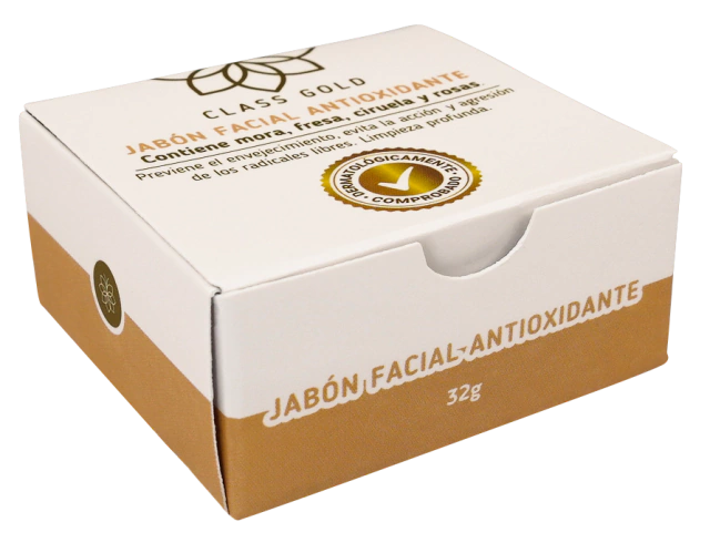 Jabon Facial Antioxidante para piel grasa Class Gold 32 grs
