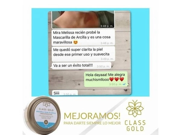 Mascarilla Facial de Arcilla Class Gold 150 grs