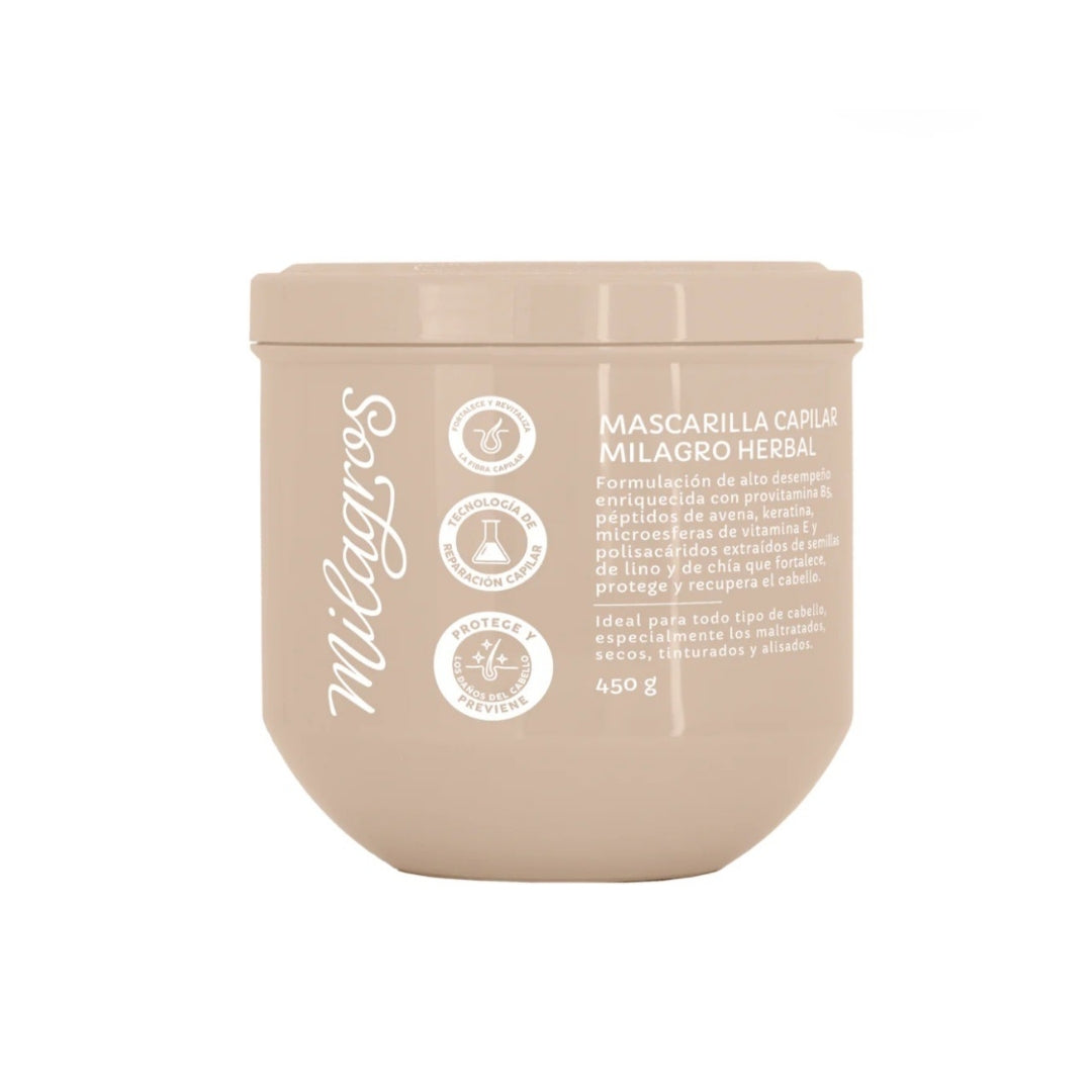 Mascarilla Capilar Milagro Herbal 450 Ml Milagros