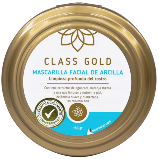 Mascarilla Facial de Arcilla Class Gold 150 grs