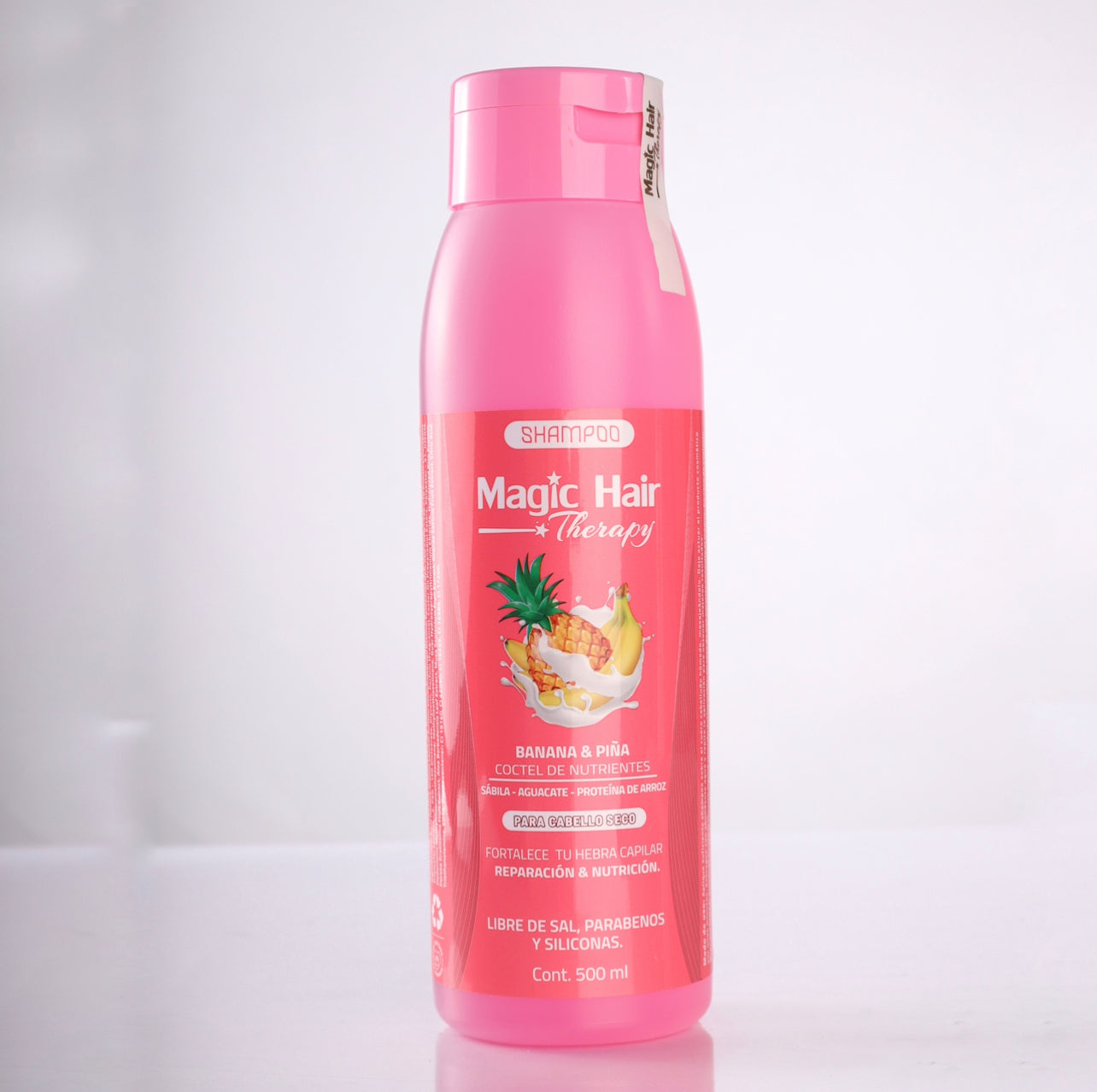 Shampoo anticaida banana y piña cabello seco Magic Hair 500 ml