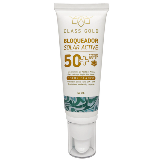 Bloqueador Solar Facial Color  Blanco 50 SPF Class Gold 60 ml