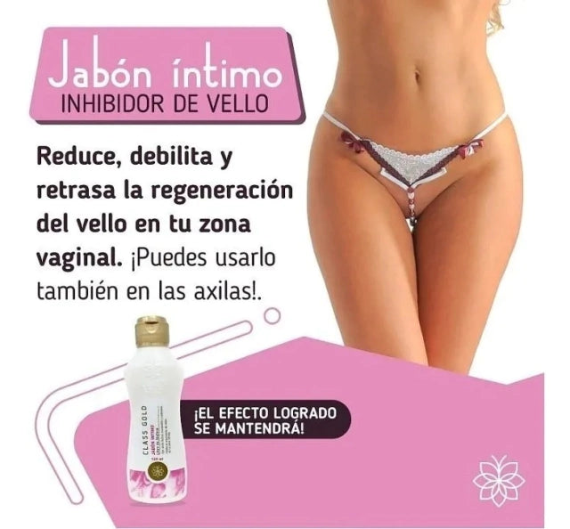 Jabon Intimo Inhibidor de Vellos Class Gold 120 ml