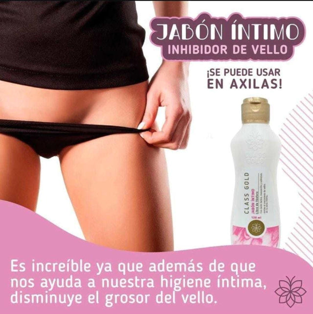 Jabon Intimo Inhibidor de Vellos Class Gold 120 ml