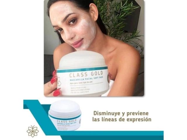 MASCARILLA DE ARCILLA CLASS GOLD PARA EL ROSTRO 150GRS